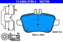 ATE 13 0460-2786 2 | Fren Balatası Arka X156 13 > W176 12 > 18 W246 11 > 18 C117 13 > 19 R172 11 >