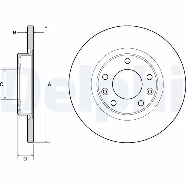 DELPHI BG4661C | Arka Fren Diski Opel Combo E Grandland X 268 mm