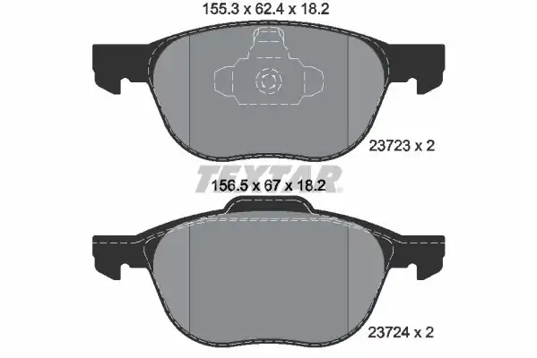 TEXTAR 2372301 | Fren Balatası Ön Focus Kuga S60 Mazda 3 Bm 03 1804308