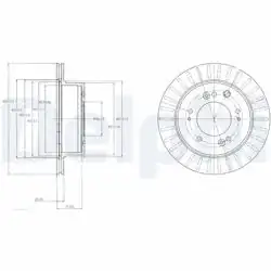 DELPHI BG4331 | Fren Diski Arka Kia Sorento I 315mm Havalı