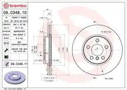 BREMBO 09.C349.11 | Fren Diski Ön F45 / F46 / F56 | 1 Adet