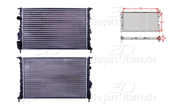 SSDA RA287 | Su Radyatörü Mekanik M-T 570x349x23 Renault Megane 95 2001 7700838135