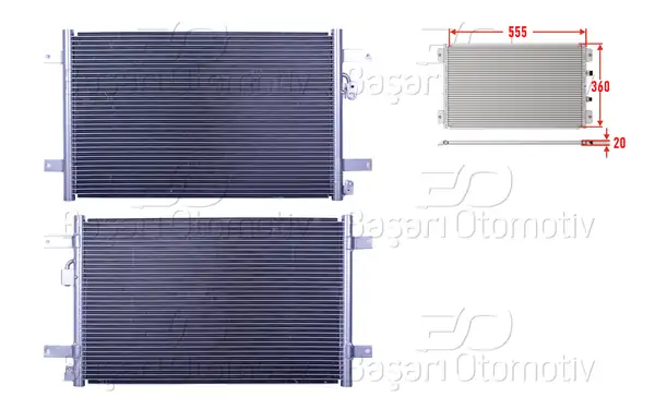 AUTOLUX 7M0820413E | Klima Radyatörü 555x360x20 VW Sharan 96