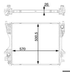 MAHLE CR1363000S | Radyatör Jaguar S-Type II X200 XF I X250 XJ X350 X358