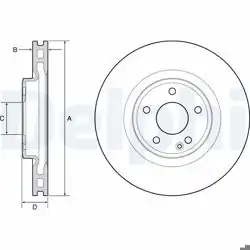 DELPHI BG4659C | Fren Diski 117 / 176 / 246 Ön