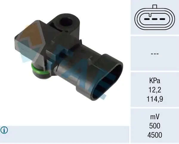 FAE 15143 | Emme Manifold Basınç Sensörü Cruze Astra H Zafira B Z16xep Z16xer A16xer A18xer