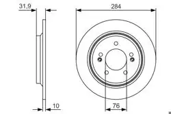 BOSCH 0986479V09 | Arka Fren Diski Hyundai i30/Ceed/Ioniq/Kia Soul II/Optima/Kona/Sportage/Tucson 12-