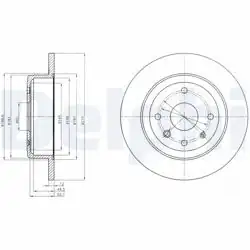 DELPHI BG4244 | Fren Diski Arka (4D 276mm) Epica 06 -