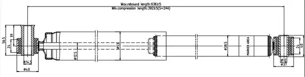 VOTTO A-1737G | A.1737G / Amortisör Arka Sağ / Sol Gazlı Ford:Transit V184 2.4 2001-2006 (Van-Binek + Pıckup)