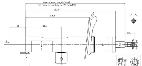 Votto A 1236g A 1236g Amortisör Ön Sol Peugeot 206 1 4hdi 1998 2006