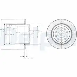 DELPHI BG4336 | Fren Diski (Çiftli Paket) , Delikli