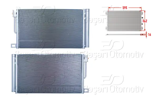 WISCO 1850119 | Klima Radyatörü 595x342x16 Opel Adam Corsa D Peugeot Bipper Citroen Nemo Fiat Fiorino 1 0 1 2 1 4 Hdi