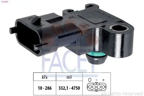 FACET 10-3234 | Map Sensörü Astra J Insignia Mokka Corsa D Corsa E Meriva B Zafira C A14net A16let