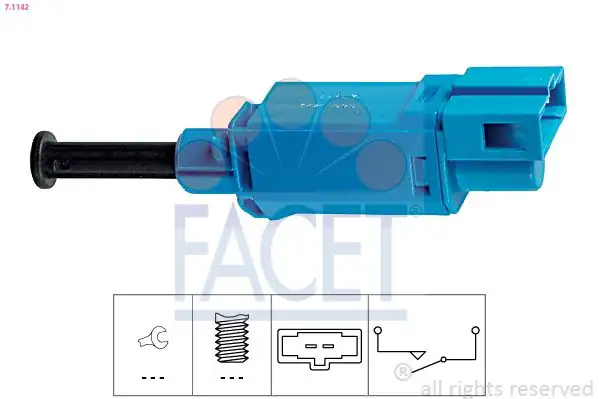 FACET 7-1142 | Fren Pedal Şalteri Golf IV T4 95 04 Alhambra 96 00 Arosa Toledo 92 99