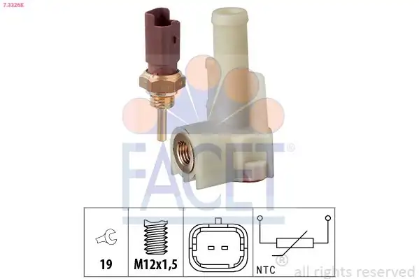 FACET 7-3326K | Hararet Müşürü Bravo Doblo Idea Palio Punto Panda Stilo Agila Astra Combo Corsa Meriva Vectra