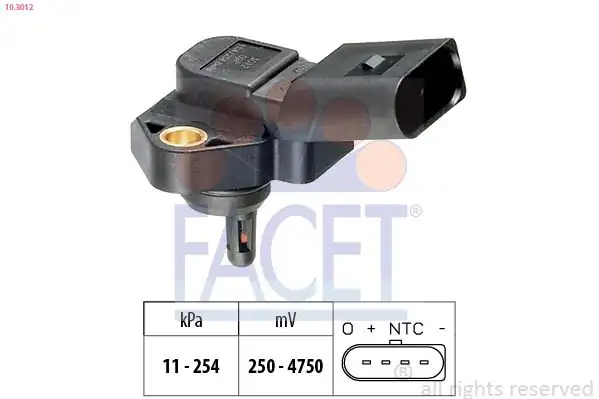 FACET 10-3012 | Map Basınç Sensörü Bora Caddy II Golf IV Passat Polo Superb 1 9 TDI 99 08