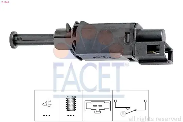 FACET 7-1143 | Fren Debriyaj Pedal Müşürü Golf IV Passat Polo T4 A2 A3 Tt Arosa Leon Toledo Octavia Agp AGR ALH Ahf AJM