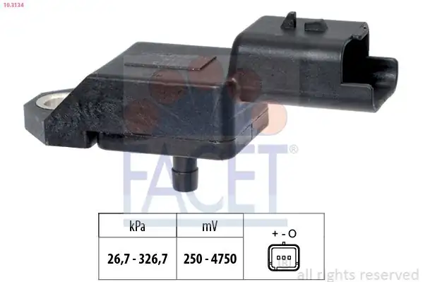 FACET 10-3134 | Basınç Sensörü Peugeot 206 207 208 2008 407 4007 607 807 C3 II C5 II III
