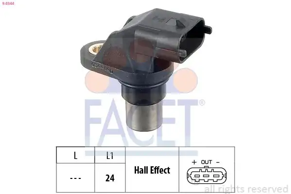 FACET 9-0344 | Eksantrik Devir Sensörü Opel Astra G H Z17dtl Z17dth