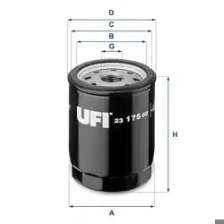 UFI 23.175.00 | Yağ Filtresi Uno 45 Panda Tempra Alfa 145 146 164 Ibiza I Terra