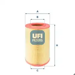 UFI 27.228.00 | Hava Filtresi Fiat Ducato/Peugeot Boxer/Citroen Jumper 2.5-2.8 TDI 94-03 Uzun Tip