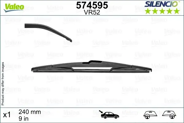 Valeo 574595 Arka Silecek 240 mm Peugeot 5008 Renault Megane IV Kadjar