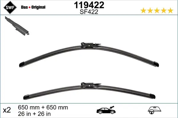 Valeo 119422 Silecek Süpürgesi 65 65cm Audi Q7 07