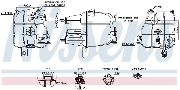 NISSENS 996307 | Radyatör Yedek Su Deposu Fiat Ducato Citroen Jumper Peugeot Boxer 2 0 3 0 JTD Hdi