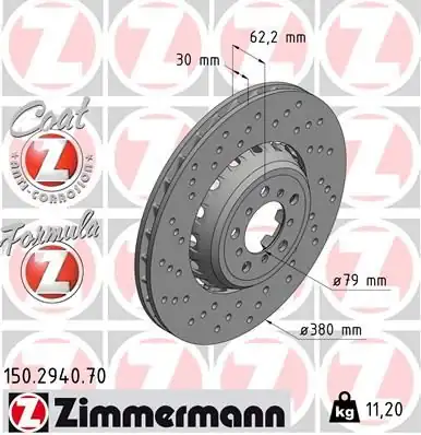 Zimmermann 150 2940 70 Bmw F80 F82 M3 M4 Ön Disk Sol 34112284809 1 Adet 1994950