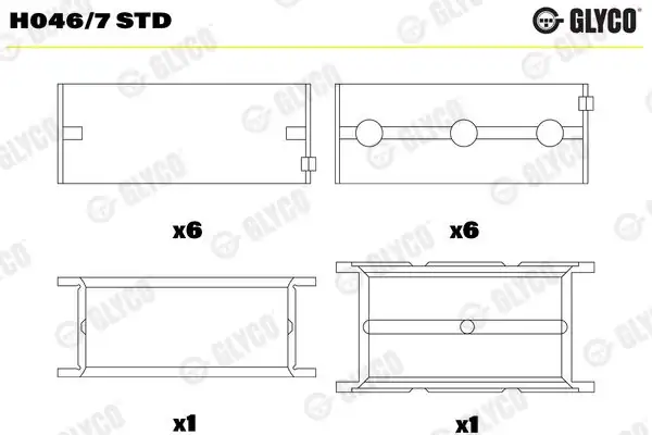 GLYCO H046-7STD | Ana Yatak Std Volvo S80 S90 2 9 960 2 5 2 9 94 96