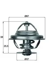 MAHLE TX2180D | Termostat BMW E12/E28/E30/E34 77-94 M20/M21