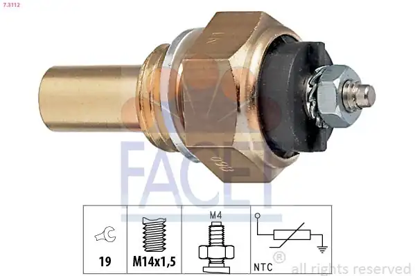 FACET 7-3112 | Hararet Müşürü M Benz Unımog O302 O303 O402 Scania 3 Seri 4 Seri 144 1 Pin 120 C