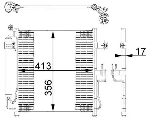 MAHLE AC677000S | Klima Radyatör Hyundai Accent 00 06 Benzinli 424 364x17 8fc351318 041