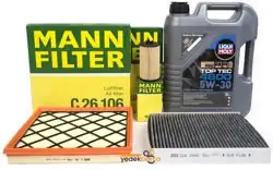 Opel Astra J 1.6 Benzinli 115 BG Periyodik Bakım Mann Seti / Liqui Moly 4600 (5W30) 5 LT