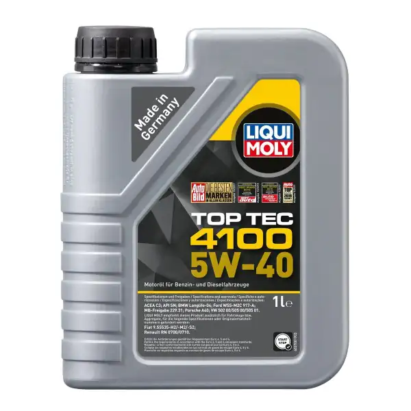 LIQUI MOLY Top Tec 4100 5W-40 Motor Yağı 1 Litre (9510)