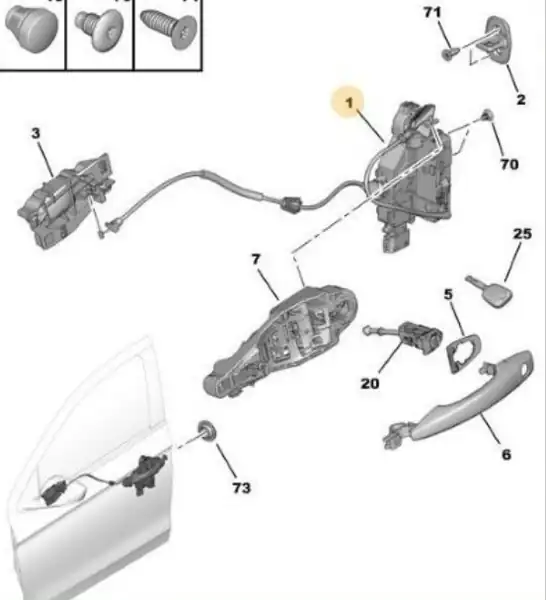 Citroen C Elysee 2016 1 6hdi Sol Kapı Kilit Orjinal