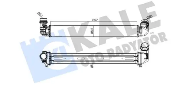 KALE 050CAC050 | Renault Fluence Megane III 1 5 dCi K9k İntercooler Turbo Radyatörü 07 16