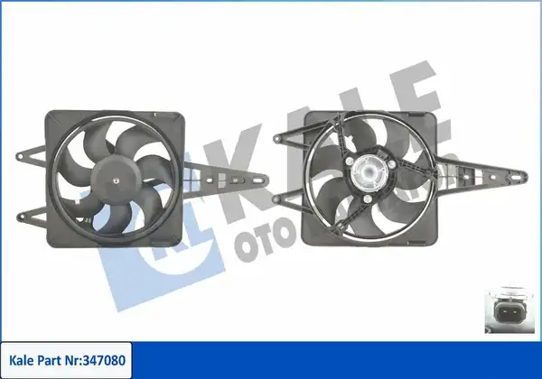 Kale Radyatör 347080 Fan Motoru Davlumbazlı Fiat Tempra Tipo Uno 1 4 1 8 88 97 Klimasız