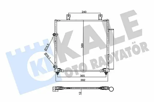 Kale Radyatör 358045 Klima Radyatörü 12 mm Mitsubishi Attrage VI 1 2 13 Space Star VI 1 0 1 2 12