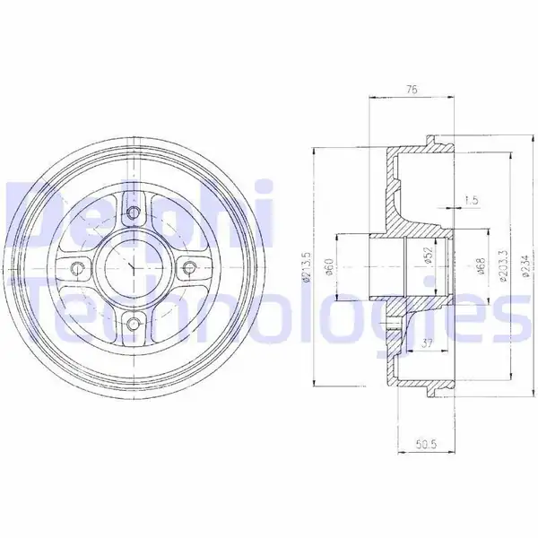 DELPHI BF427 | Arka Fren Kampanası Clio II Symbol II Logan Sandero MCV Thalia Twingo II 1 2 1 5 dCi 1 6