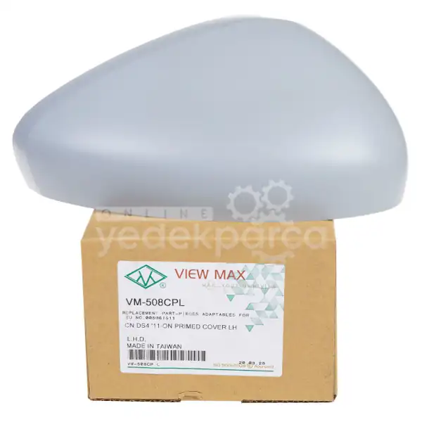 Citroen C4 2011-2017 Sol Ayna Kapağı Astarlı (Sürücü Tarafı) Viewmax Marka