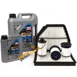 Chevrolet Captiva C140 Dizel Periyodik Bakım Seti (Liqui Moly 4600 6 LT) Motor Yağlı - Mazot Filtresi Kısa Tip