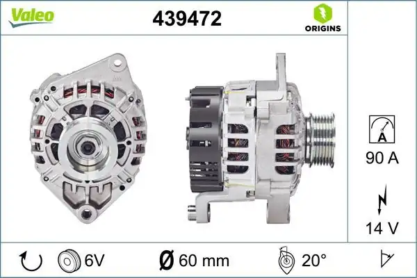 Valeo 439472 Alternatör 12 V 90a Citroen Jumper Fiat Ducato Peugeot Boxer 2 8 JTD 00