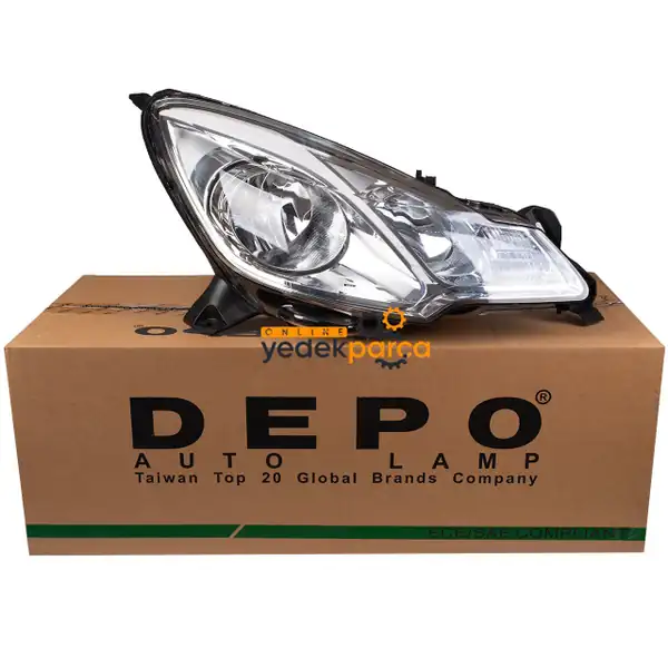 DEPO 552-1134RMLDEM5 | Citroen C3 2009-2015 Ön Sağ Far Beyaz Tip