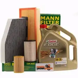Volkswagen Caddy 1,6 TDI / 2,0 TDI 2010-2014 Mann Filtre Periyodik Bakım Castrol 5W30 LL 5 LT Seti Motor Yağlı