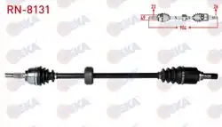 VEKA RN8131 | Sağ Aks Komple Dacia Logan MCV 2013- Renault Symbol III Jz0/1 1.5 DCI 2012-