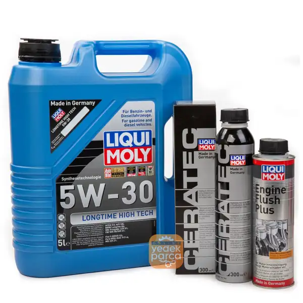 LIQUI MOLY 5W-30 | Motor Yağı Dpf li Sentetik Longtime High Tech 5 Litre 9507 Ceratec 7181 Engine Flush Plus 2657 Katkı Kiti