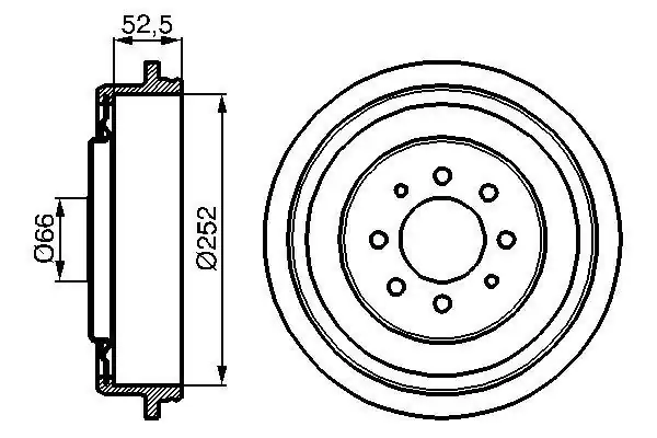 Bosch 0986477067 Kampana Arka Renault Kangoo 03 Nissan Kubistar Transit V184 01 06 2 Adet