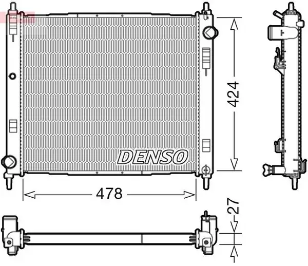 Denso Drm46044 Motor Su Radyatörü Nissan Juke 1 5 dCi 2010 F15 Kasa 478x424x27 851067