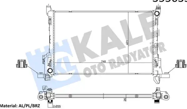 KALE 355635 | Renault Trafic III Opel Vivaro B Fiat Talento Nissan Nv300 1 6 2 0 dCi 2014 Su Radyatörü